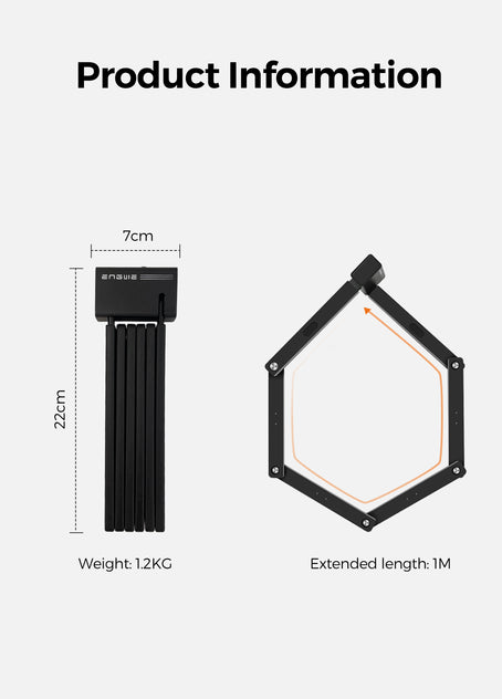 Candado de bicicleta plegable universal